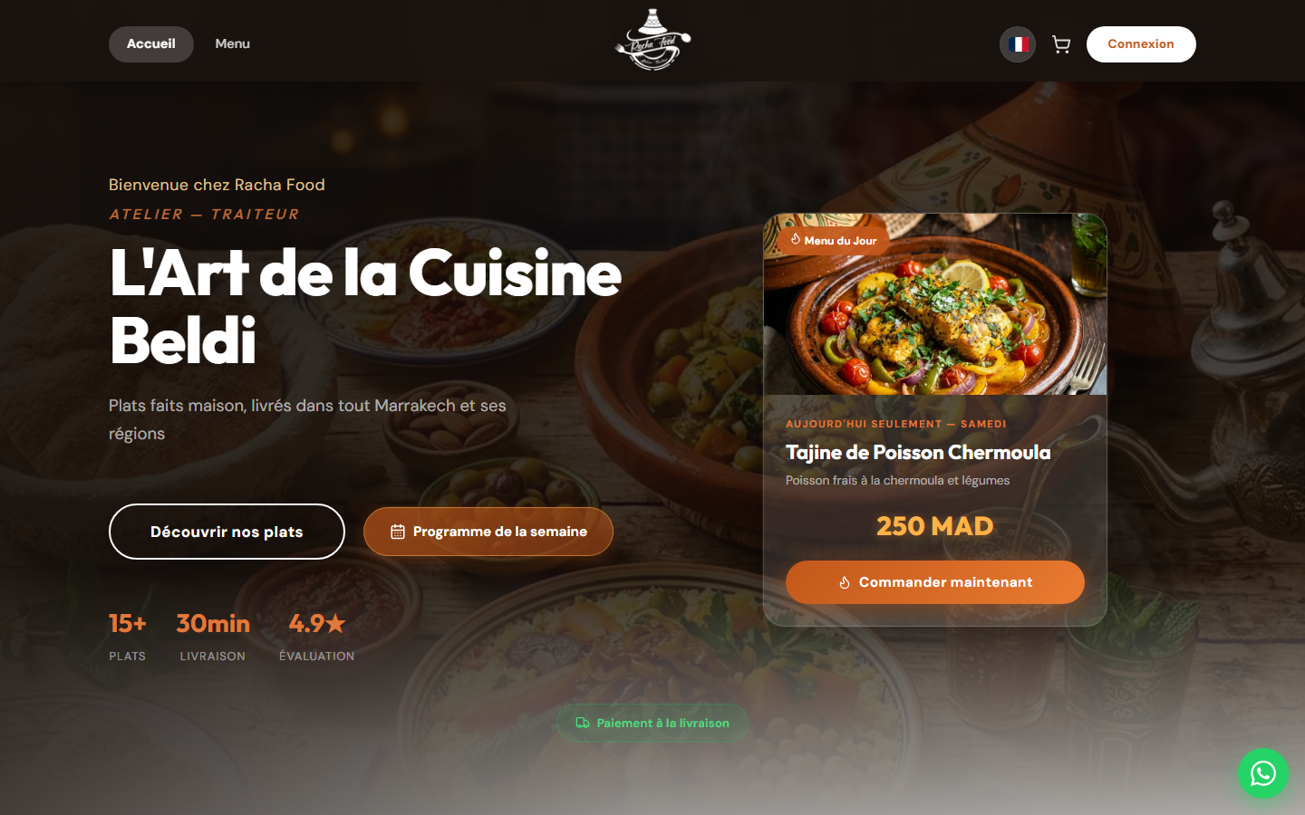 Racha Food trilingual ordering storefront